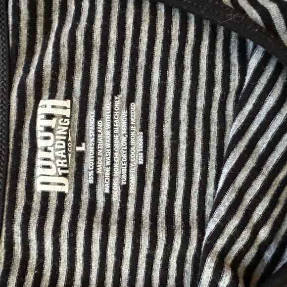 Duluth Trading Co Black and White Fitted Sleeveless Tank Top - Picture 2 of 2